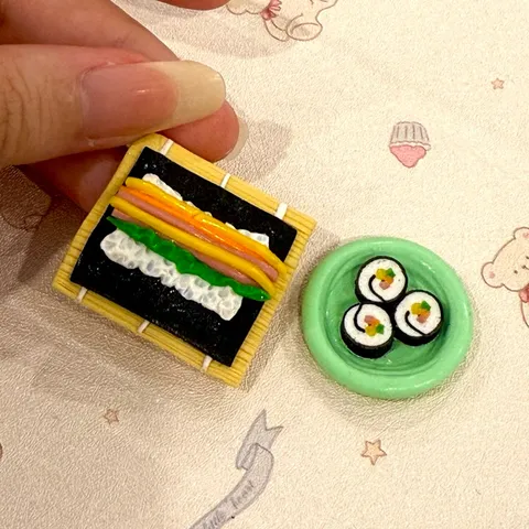 Mô hình set làm cơm cuộn nhà búp bê kimbap Hàn Quốc