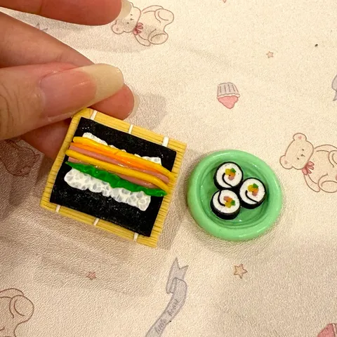Mô hình set làm cơm cuộn nhà búp bê kimbap Hàn Quốc