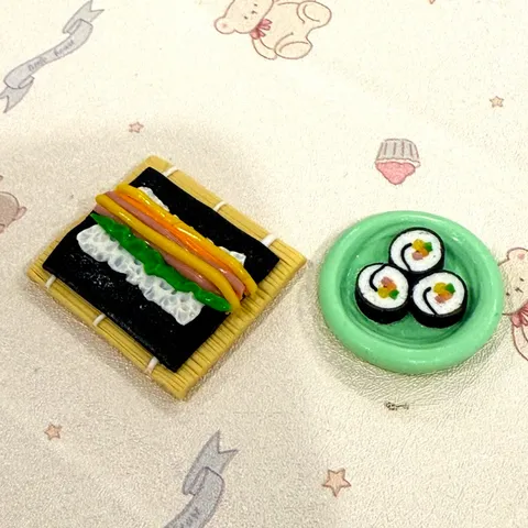 Mô hình set làm cơm cuộn nhà búp bê kimbap Hàn Quốc