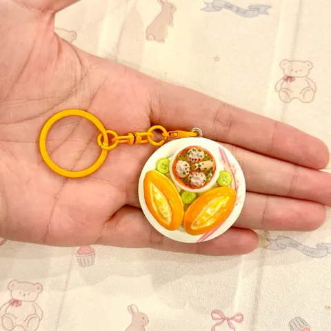 Móc khoá món Bánh mì xíu mại Đà Lạt - món ăn Việt Nam