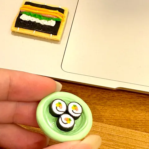 Mô hình set làm cơm cuộn nhà búp bê kimbap Hàn Quốc
