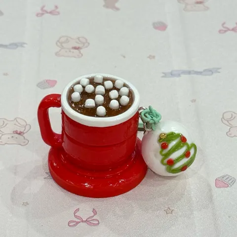 Móc khoá Ly cacao nóng và Chocobomb cho giáng sinh - Merry Christmas