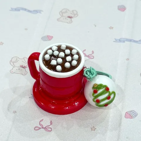 Móc khoá Ly cacao nóng và Chocobomb cho giáng sinh - Merry Christmas