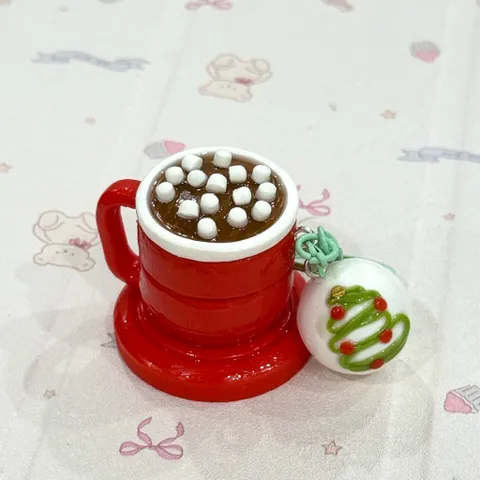 Móc khoá Ly cacao nóng và Chocobomb cho giáng sinh - Merry Christmas