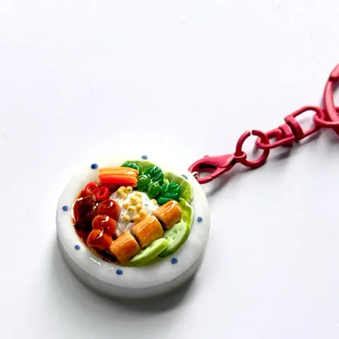 Móc khoá món Bún thịt nướng - món ăn Việt Nam