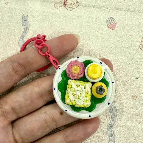 Nam châm - Móc khoá Mùa thu Hà Nội - Xôi cốm và cafe trứng