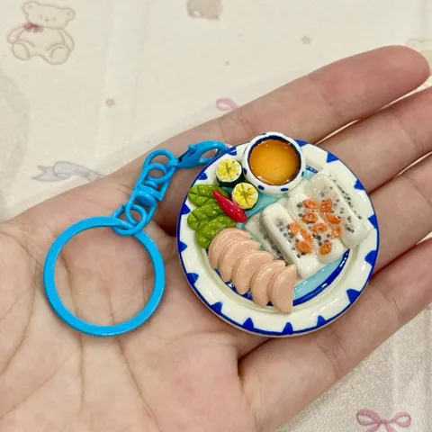 Móc khoá món Bánh cuốn - món ăn Việt Nam