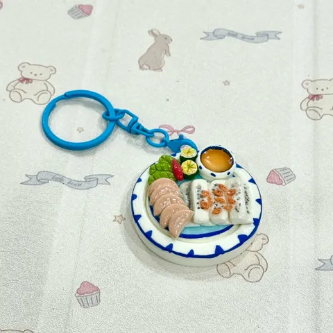 Móc khoá món Bánh cuốn - món ăn Việt Nam