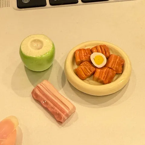 Mô hình set thịt kho nước dừa minifood nhà búp bê