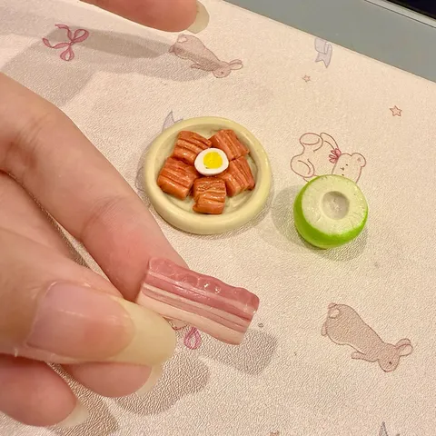 Mô hình set thịt kho nước dừa minifood nhà búp bê