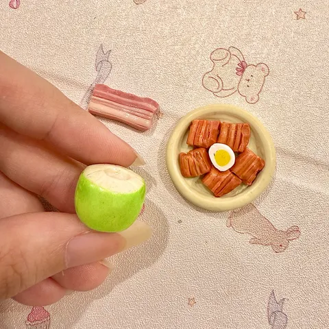 Mô hình set thịt kho nước dừa minifood nhà búp bê