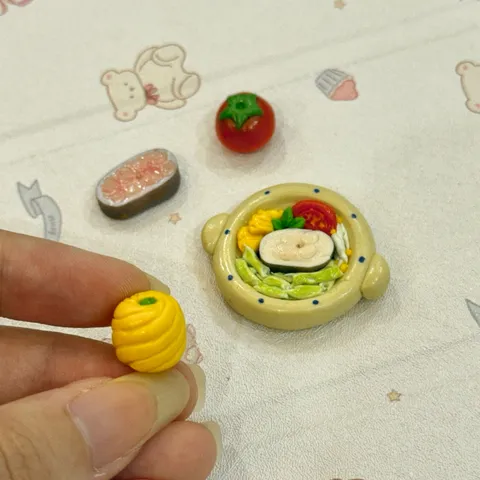 Mô hình set canh chua cá lóc nhà búp bê mini