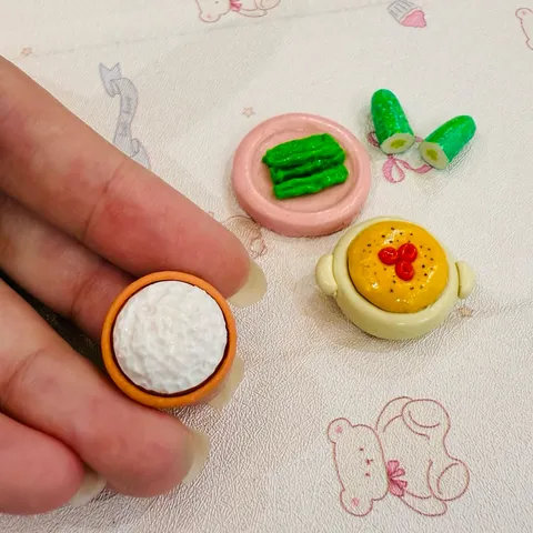 Mô hình nhà búp bê set mắm chưng minifood