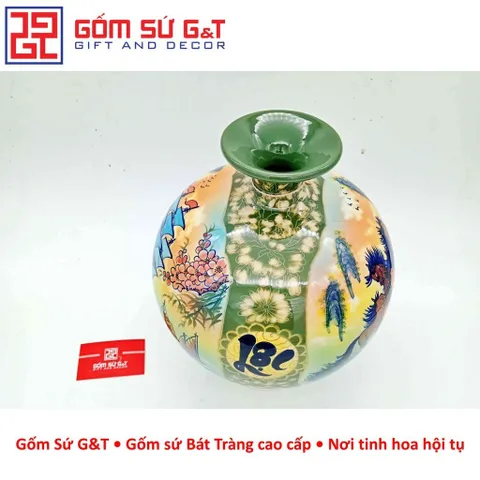 Bình hút lộc nhị cảnh thuận buồm xuôi gió mã đáo thành công Gốm Sứ G&T