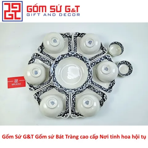 Bộ đồ ăn mặt trời băng đào tràm Gốm Sứ G&T