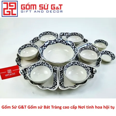 Bộ đồ ăn mặt trời băng đào tràm Gốm Sứ G&T
