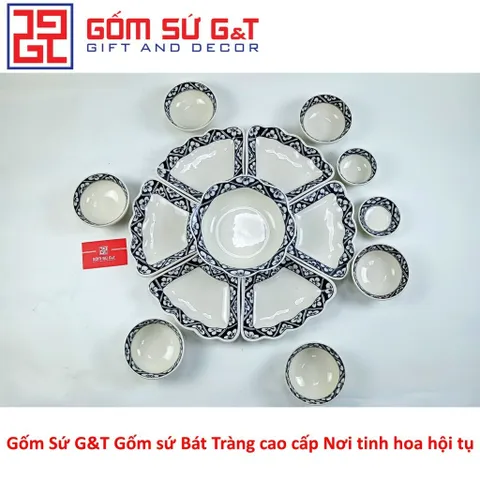 Bộ đồ ăn mặt trời băng đào tràm Gốm Sứ G&T
