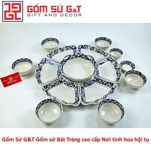 Bộ đồ ăn mặt trời băng đào tràm Gốm Sứ G&T