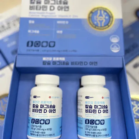 Viên uống bổ sung Canxi, Magie, Vitamin D và kẽm Nutra pharm Hàn Quốc Nhập Khẩu Chính Hãng
