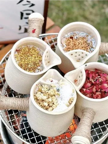 Set Làm Trà Sữa Nướng Vân Nam (Trà Sữa Rang Đất Nung) Nhiều Vị - 1 set 65G (Có Sữa)
