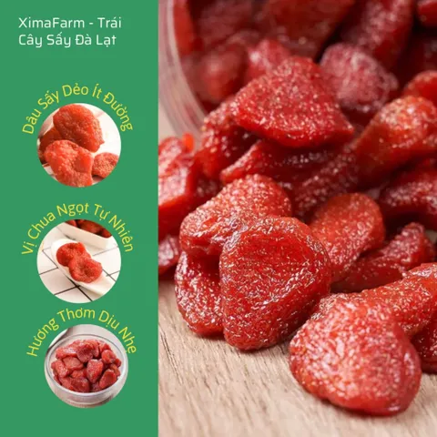 Dâu Tây Sấy Dẻo Đà Lạt Hũ 250G