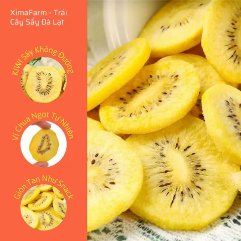 Kiwi Xanh Sấy Giòn Không Đường - Ximafarm