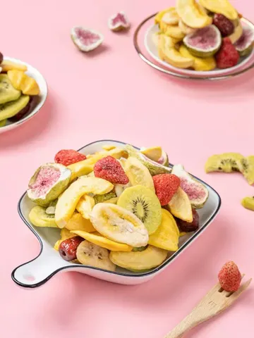500G Mix Trái Cây Sấy Giòn Ngon Chua Ngọt , Túi Hút Chân Không | Công Nghệ Sấy Thăng Hoa
