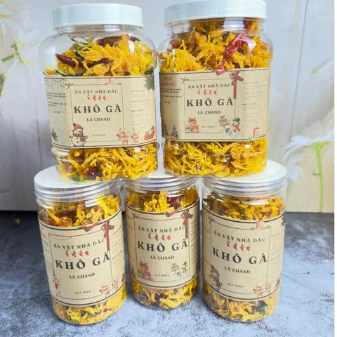 Khô Gà Lá Chanh Đóng Túi Hút Chân Không ĂN VẶT NHÀ DÂU LOẠI THƯỢNG HẠNG (Giòn ngon - Đậm vị)