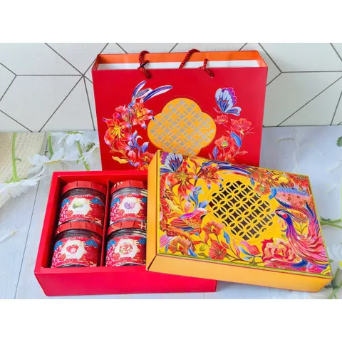 Hộp Quà Tết 6 món Trái Cây Sấy , Bánh Hạt Dinh Dưỡng  , Kẹo Nougat Sữa Chua Trái Cây , Kẹo Sữa Chua Sấy Dẻo /  Ximafarm