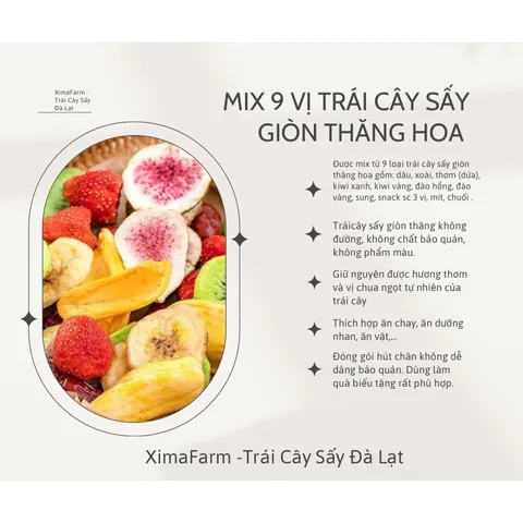 Mix 12 Loại Trái Cây Sấy Giòn Thăng Hoa Giòn Ngon Chua Ngọt | Công Nghệ Sấy Thăng Hoa