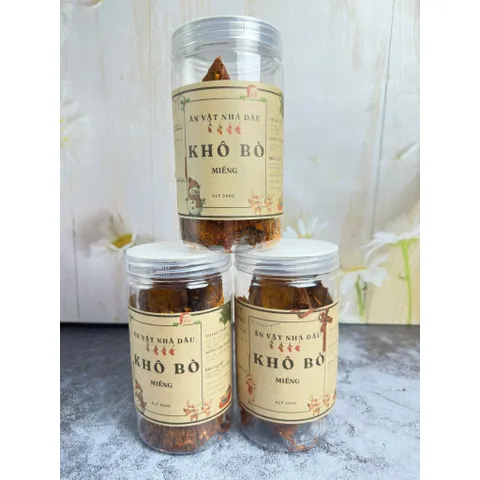 Khô Bò Nguyên Miếng HỒNG NGỰ , Đóng Túi Hút Chân Không - Miếng Mềm | Bò loại 1| ĂN VẶT NHÀ DÂU