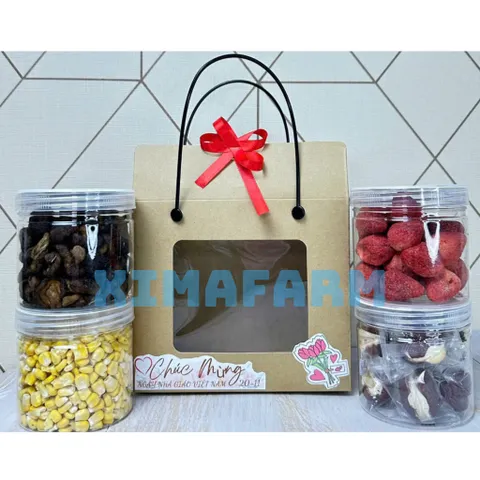 COMBO 4 HŨ TRÁI CÂY SẤY THĂNG HOA | XIMAFARM