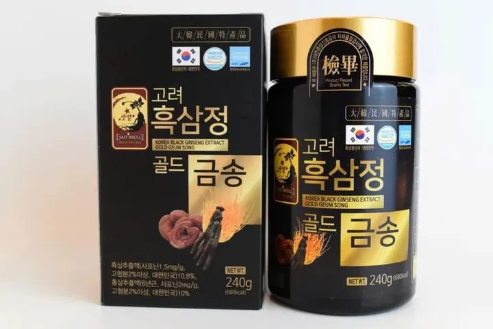 Cao Hắc Sâm Linh Chi Đông Trùng Hàn Quốc 4 Lọ 240g - Tinh Chất Thảo Mộc Hỗ Trợ Sức Khỏe và Miễn Dịch 834868