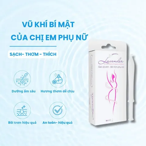 [2 Ống] Gel Inner Lavender vệ sinh phụ nữ, kháng khuẩn, chống viêm, cân bằng pH, trẻ hóa cô bé