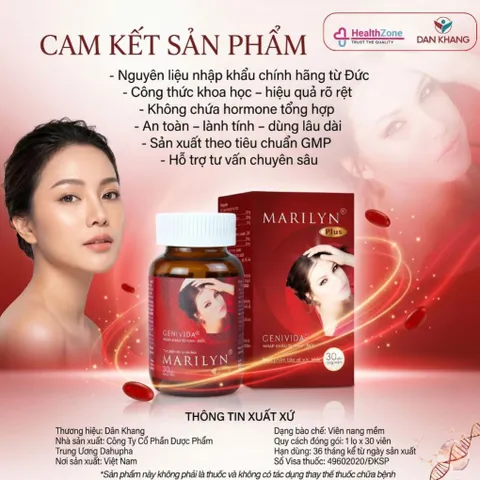 Viên Uống Nội Tiết Tố Nữ MARILYN PLUS – Hộp 30 Viên