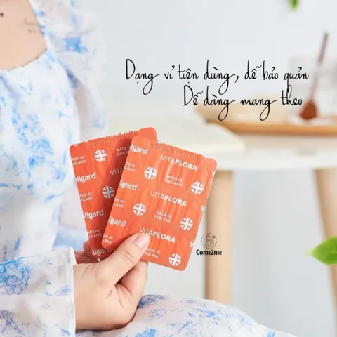 (Hàng nhập khẩu) Sale viên hơi vàng không ảnh hưởng chất lượng Men phụ khoa Wellgard Vitaflora Anh Quốc