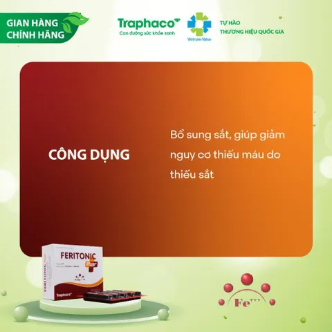 TPBVSK Feritonic Plus+ Ống Uống Bổ Sung Sắt – Hỗ Trợ Giảm Nguy Cơ Thiếu Máu Hộp 20 Ống x 10ml 834994
