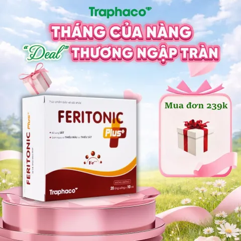 TPBVSK Feritonic Plus+ Ống Uống Bổ Sung Sắt – Hỗ Trợ Giảm Nguy Cơ Thiếu Máu Hộp 20 Ống x 10ml 834994