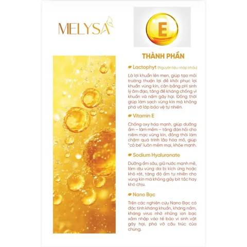 Gel phụ khoa MELYSA chính hãng – Hộp 8 ống TẶNG 5 ỐNG cùng loại – Cân bằng pH, dưỡng ẩm 835043