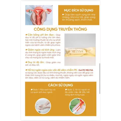 Gel phụ khoa MELYSA chính hãng – Hộp 8 ống TẶNG 5 ỐNG cùng loại – Cân bằng pH, dưỡng ẩm 835043