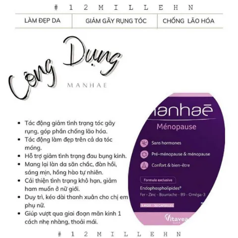 (hàng công ty) Viên Uống Nội Tiết Nutrisante Manhae 90 viên 835087