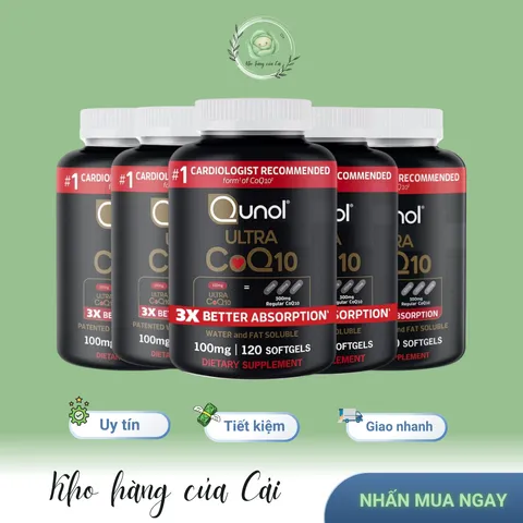 Viên Uống Qunol Ultra CoQ10 100mg - Hỗ Trợ Tim Mạch, Tăng Năng Lượng, Giảm Mệt Mỏi - Mỹ, Hấp Thụ Gấp 3 Lần So Với Thông Thường