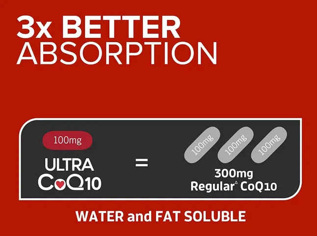 Viên Uống Qunol Ultra CoQ10 100mg - Hỗ Trợ Tim Mạch, Tăng Năng Lượng, Giảm Mệt Mỏi - Mỹ, Hấp Thụ Gấp 3 Lần So Với Thông Thường