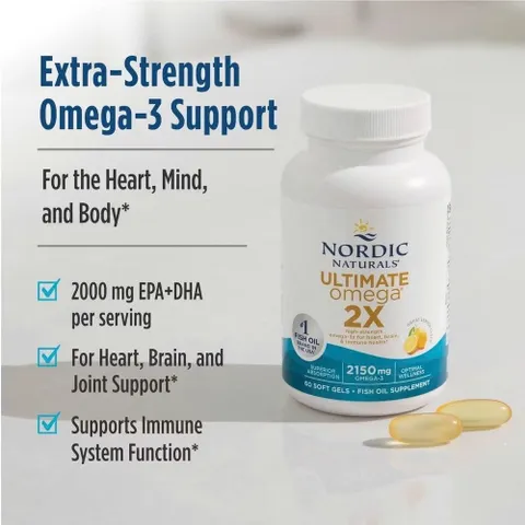 Viên Uống Dầu Cá Nordic Naturals Ultimate Omega  2X 2150mg Omega-3 cua Mỹ 60 viên