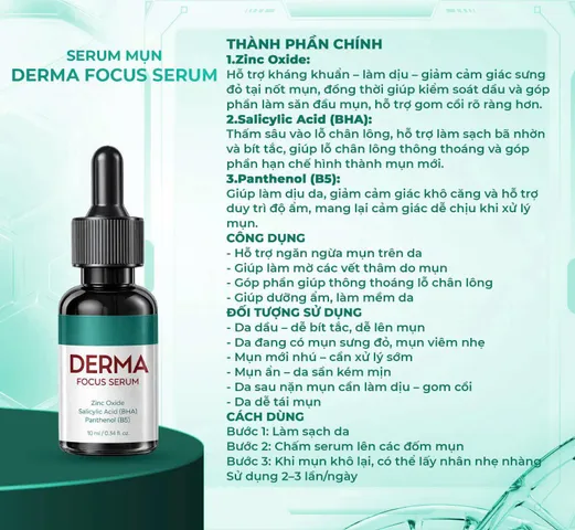 Serum Mụn Thế Hệ Mới Derma Focus Serum