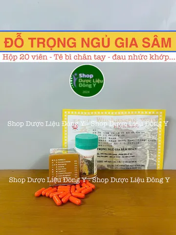 Đỗ Trọng Ngũ Gia Sâm Hộp 20 Viên Hỗ Trợ Giảm Đau Nhức