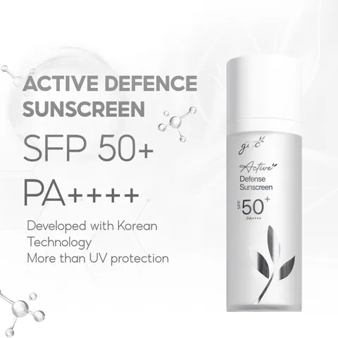 Kem chống nắng kiềm dầu nâng tone tự nhiên, SPF50+ PA++++, Active Defense Sunscreen GUO 30g