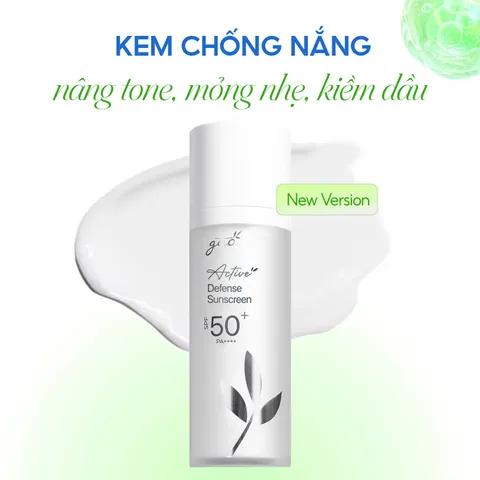 Kem chống nắng kiềm dầu nâng tone tự nhiên, SPF50+ PA++++, Active Defense Sunscreen GUO 30g
