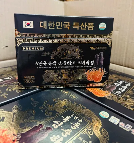 CAO HẮC SÂM ĐÔNG TRÙNG IRE PREMIUM – HŨ SỨ 1KG