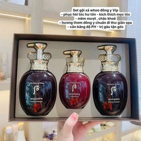 set Dầu Gội & Xả Whoo Đông Y - Chăm Sóc Tóc, Giảm Rụng Tóc, Phục Hồi Hư Tổn, Dưỡng Sáng Khỏe Mượt, Hương Thơm Dịu Nhẹ, 350ml & 220ml 835120